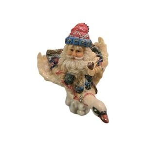 VTG Mark Roberts Santa with Goose Cottagecore Figurine 1990s Christmas Decor